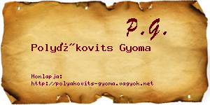 Polyákovits Gyoma névjegykártya